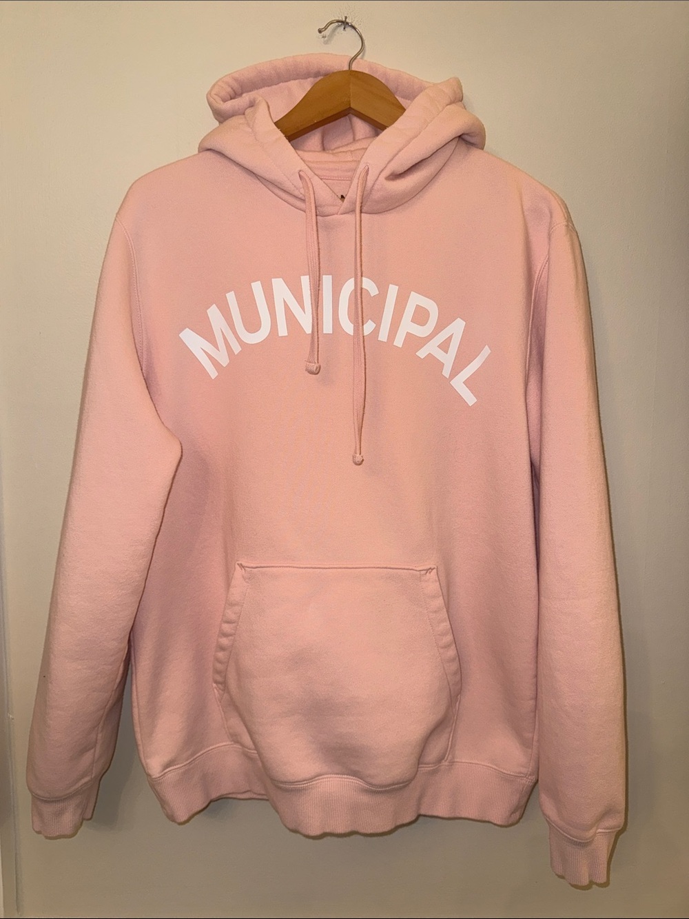 Municipal Origin 300 Blush pink Sweatshirt Hoodie - M Medium EUC